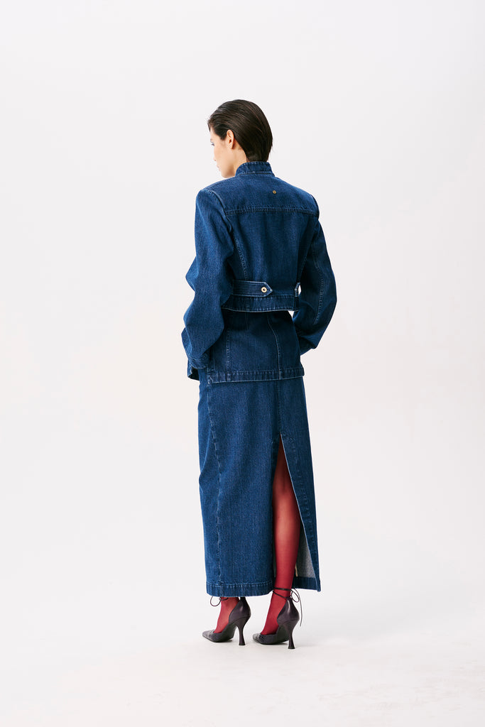 AW25 Column Denim Skirt